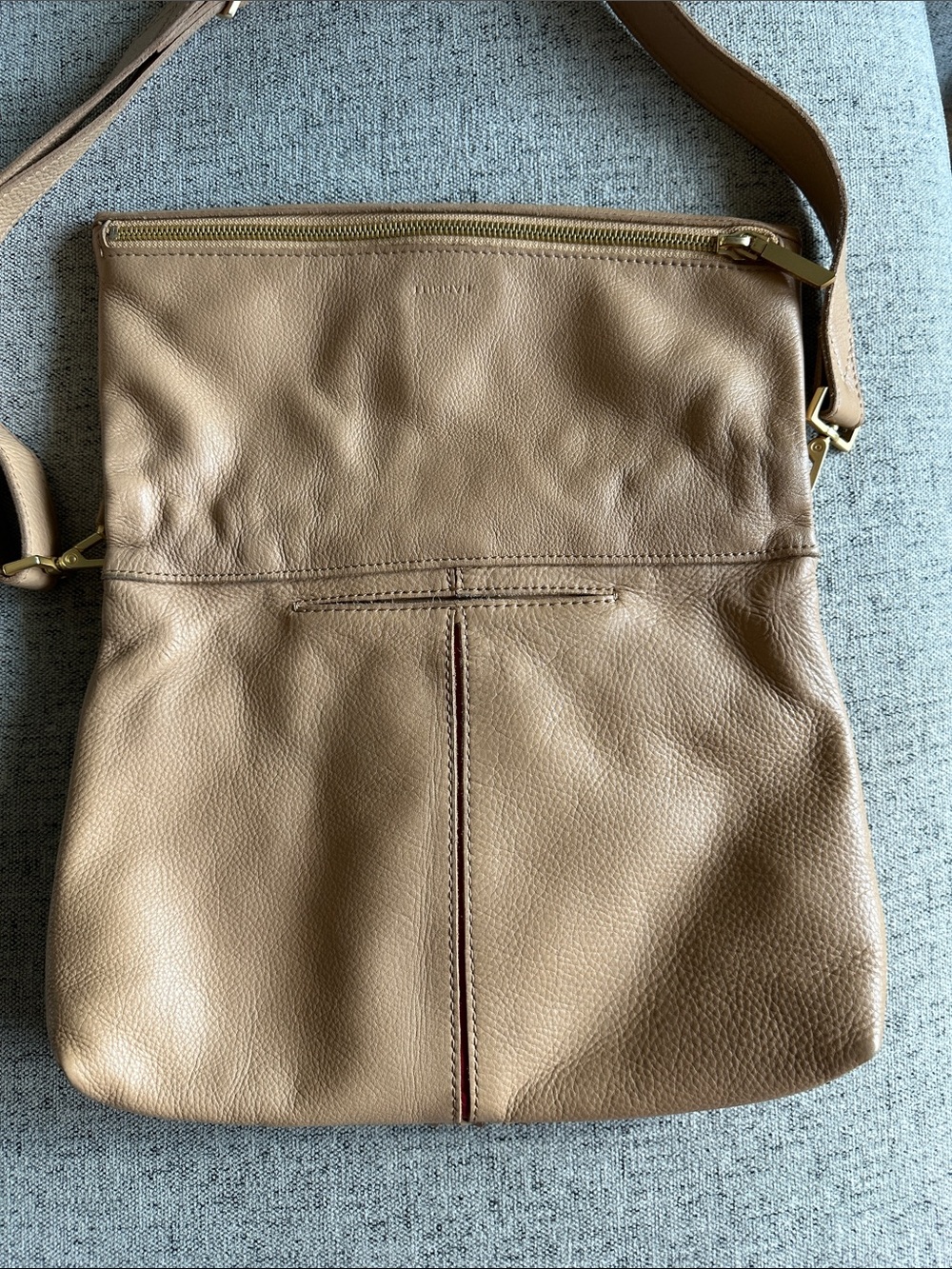 Hammitt Tan Laser-Cut Fold-Over Crossbody - Picture 3 of 6